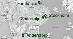 Vi finns i Stockholm, Södertälje, Forsbacka och Anderstorp